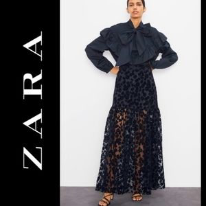 Zara black ruffle skirt.